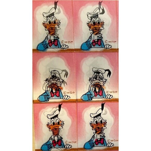 Lot of 6 1960s WALT DISNEY DISNEYLAND DONALD DUCK VARI-VUE FLICKERS NOS - Picture 4 of 4